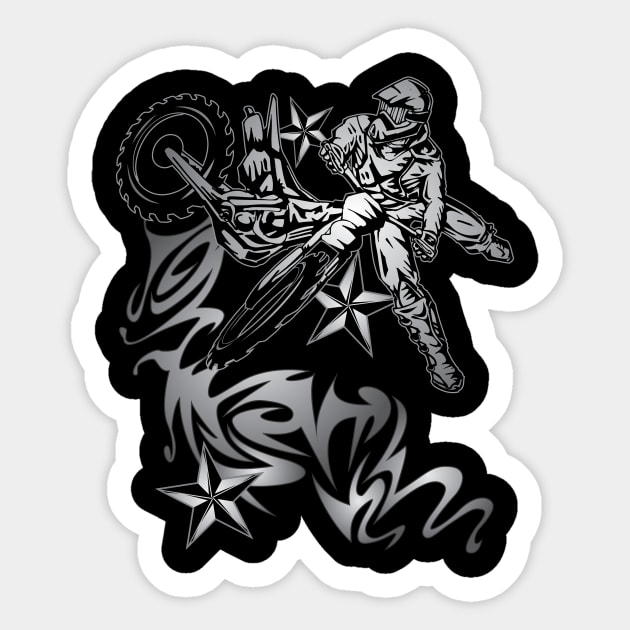 FLAMED DIRTBIKER Sticker by OffRoadStyles